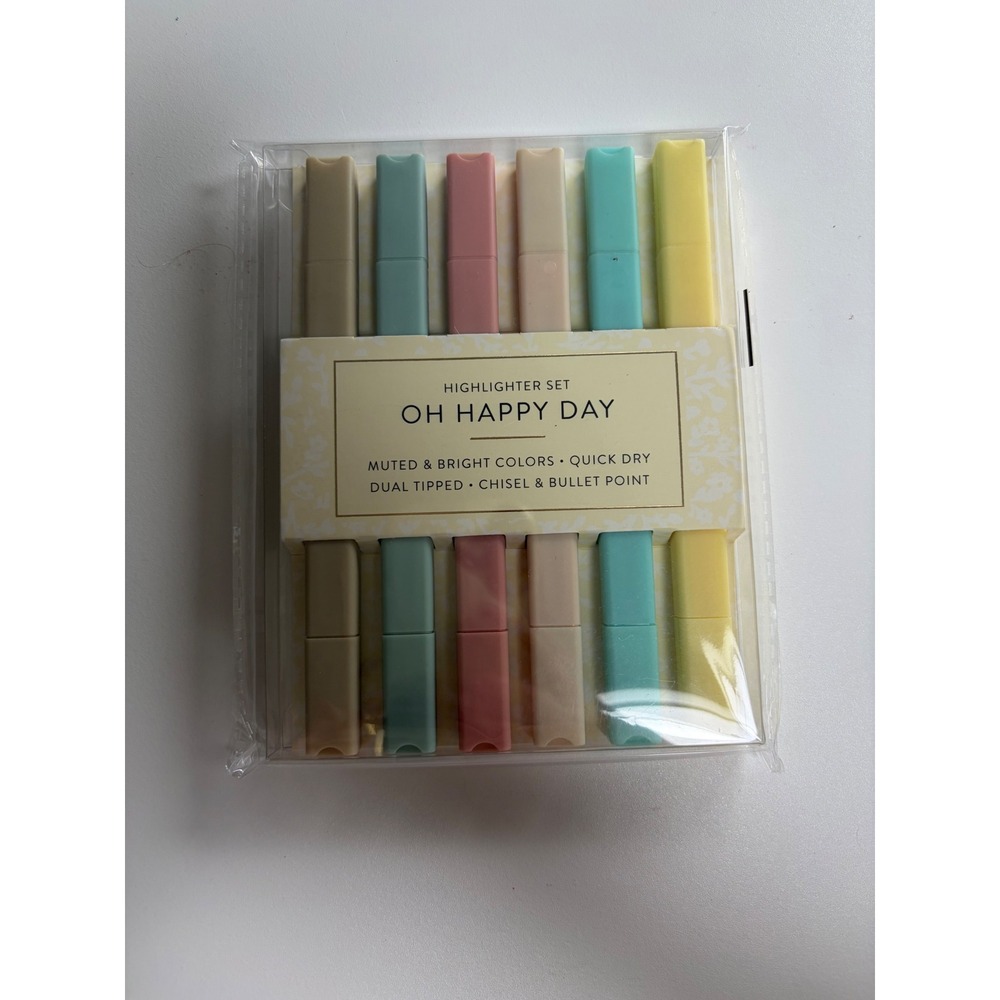 Passionate Penny Pincher Oh Happy Day Highlighter Set 6pk Dual Tip Muted Colors
